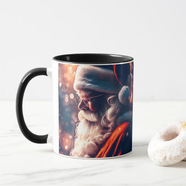 Santa Claus Merry Christmas Mug (With Donut)