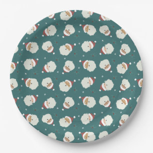 Santa Claus Merry Christmas Paper Plates