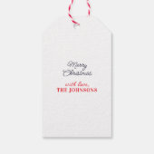 Santa Claus Merry Christmas Personalized Gift Tags (Back)