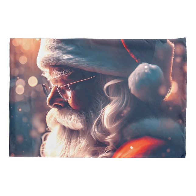 Santa Claus Merry Christmas Pillow Case (Back)