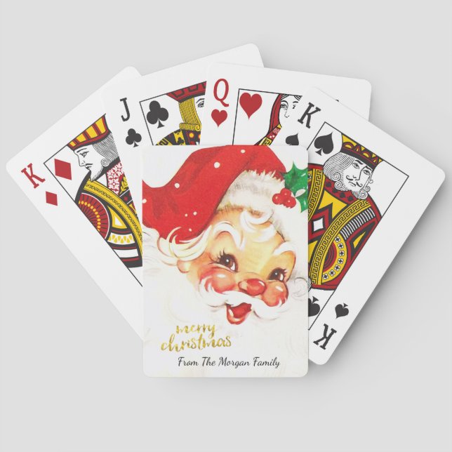 Santa Claus Merry  Christmas  Poker Cards (Back)