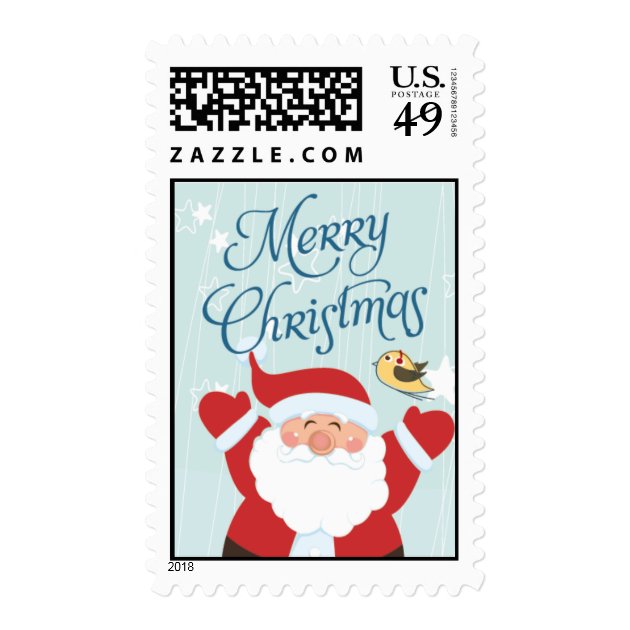 Santa Claus Merry Christmas Postage Stamps