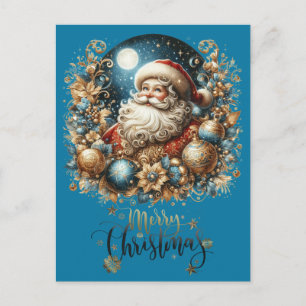 Santa Claus & Merry Christmas Postcard