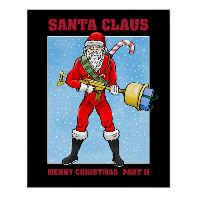 Santa Claus Merry Christmas Poster (Front)