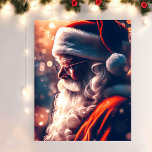 Santa Claus Merry Christmas Poster<br><div class="desc">Santa Claus face Photo Image. Celebrate the joy of Christmas with this beautifully designed product featuring a traditional portrait of Santa Claus. This design is not only vintage but also has a modern touch, making it a perfect blend of the old and the new. A stunning festive Santa art graphic...</div>