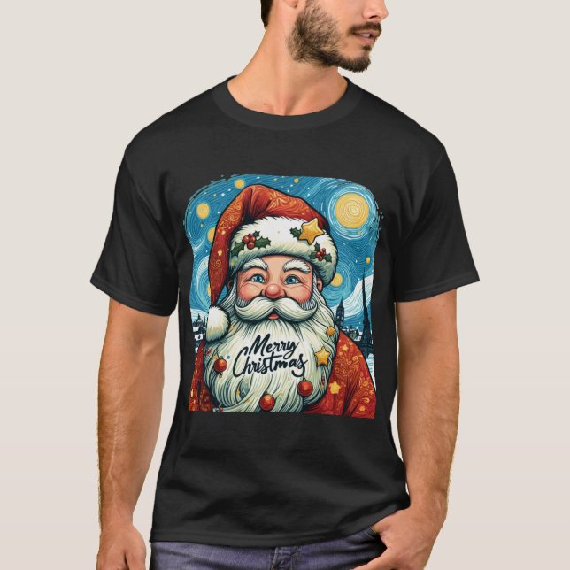 Santa claus merry Christmas  T-Shirt (Front)