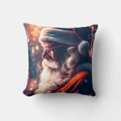 Santa Claus Merry Christmas Throw Pillow (Front)