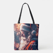 Santa Claus Merry Christmas Tote Bag (Back)