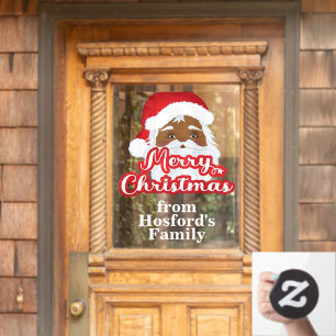 Santa Claus Merry Christmas Window Cling