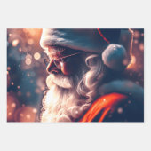 Santa Claus Merry Christmas Wrapping Paper Sheets (Front 2)