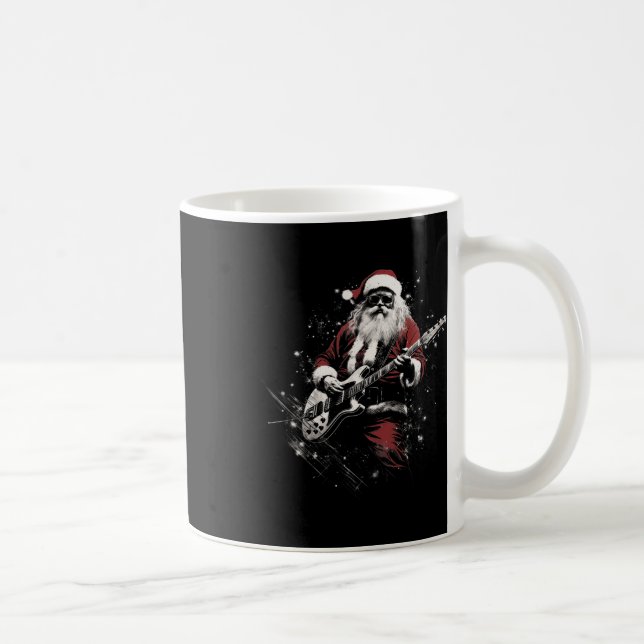Santa Claus Merry Christmas Xmas Rocking Music Gui Coffee Mug (Right)