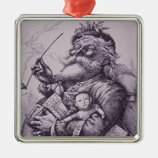 Santa Claus Metal Ornament (Front)
