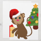 santa claus monkey emoji (Front/Back)