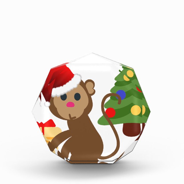 santa claus monkey emoji award (Front)