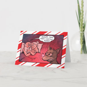 Santa Claus Mood Lighting Christmas Card