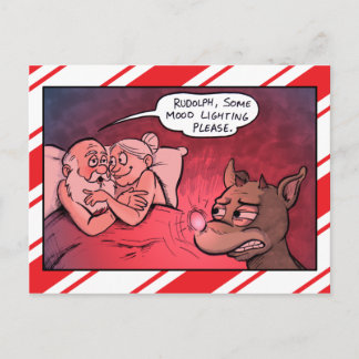 Santa Claus Mood Lighting Christmas Postcard