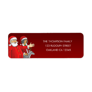 Santa Claus & mrs. Santa Claus. Label
