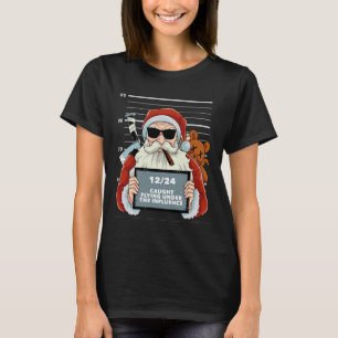 Santa Claus Mugshot Christmas Pajama Funny X-mas H T-Shirt