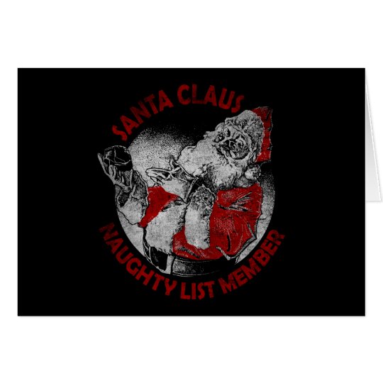 Santa Claus Naughty List Member Card