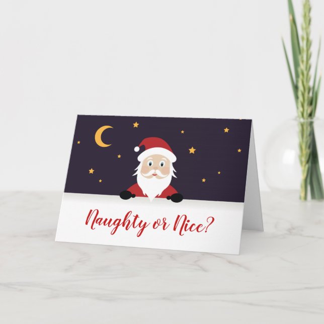 Santa Claus  naughty or nice Card (Front)
