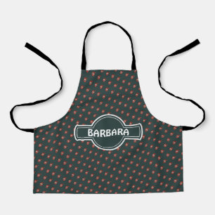 Santa Claus Navy Red Minimal Pattern Apron