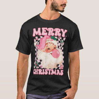 Santa Claus Nk Sungles Blowing Bubble Gum Christma T-Shirt