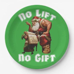 Santa Claus - No Lift, No Gift Paper Plates