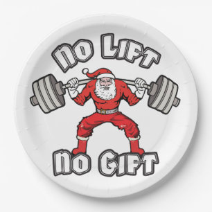 Santa Claus - No Lift, No Gift Paper Plates
