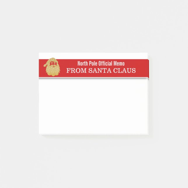 Santa Claus North Pole memo book Post-it Notes (Front)