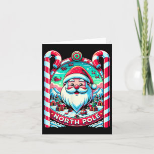 Santa Claus North Pole Merry Christmas Festive Xma Card