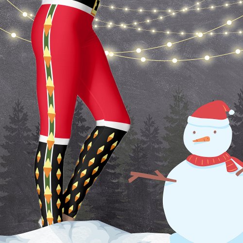 Santa Claus Nutcracker Soldier Novelty Christmas Leggings