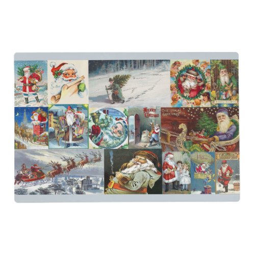 Santa Claus Old World Illustrated reversible Placemat