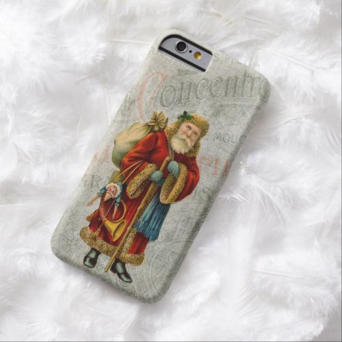 Santa Claus Old World Vintage Style Barely There iPhone 6 Case