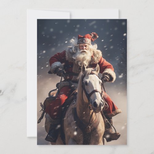 Santa Claus on a Horse Invitation