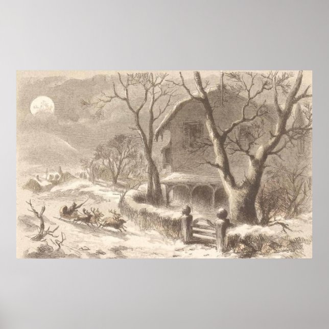 Santa Claus on Christmas Eve Poster (Front)