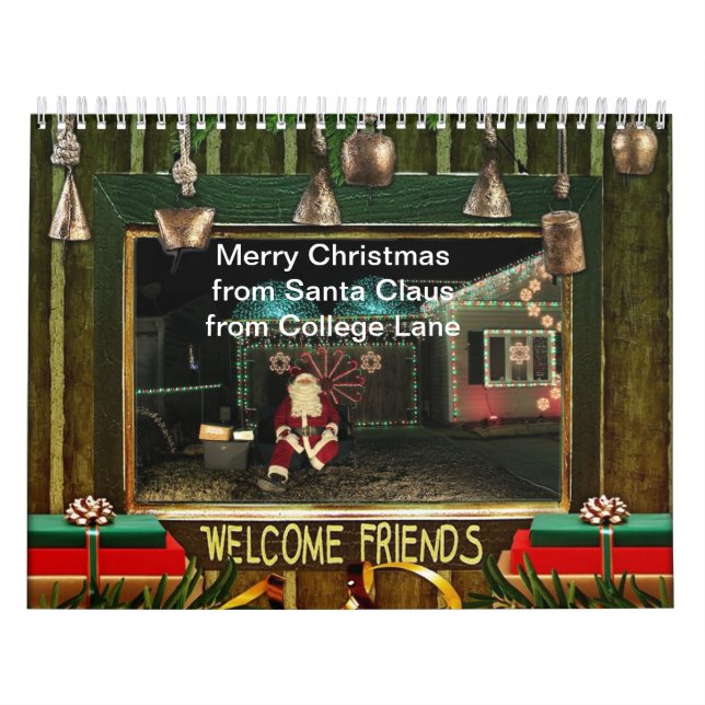 Santa Claus on College Lane Calendar (Cover)