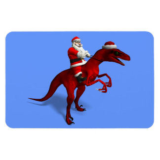 Santa Claus On Dinosaur Magnet