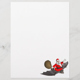Santa Claus On Flying Bat