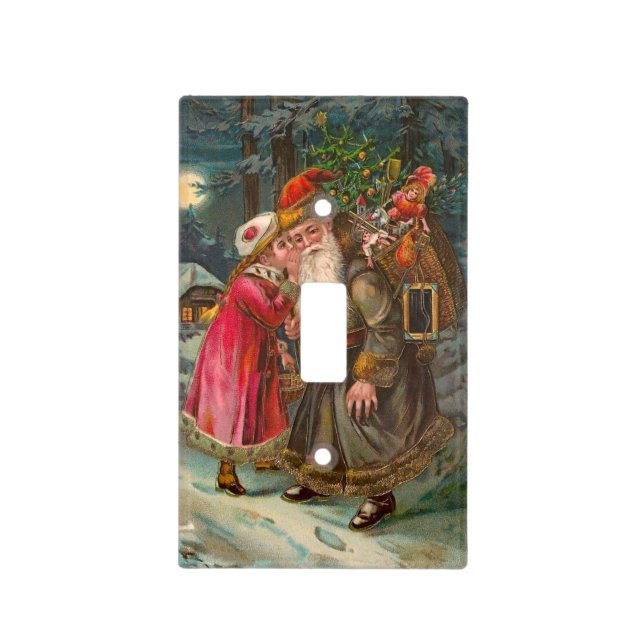 Santa Claus On His Way 1 Light Switch Cover (Front)