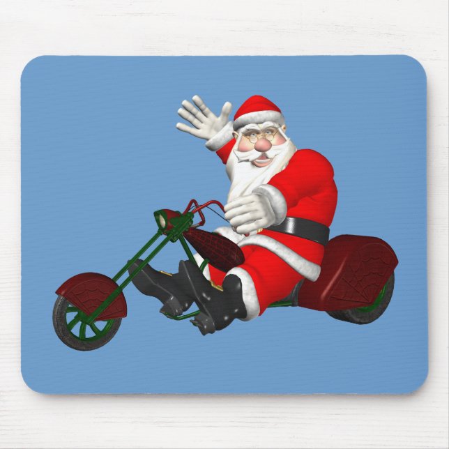Santa Claus On Motor Trike Mouse Pad (Front)