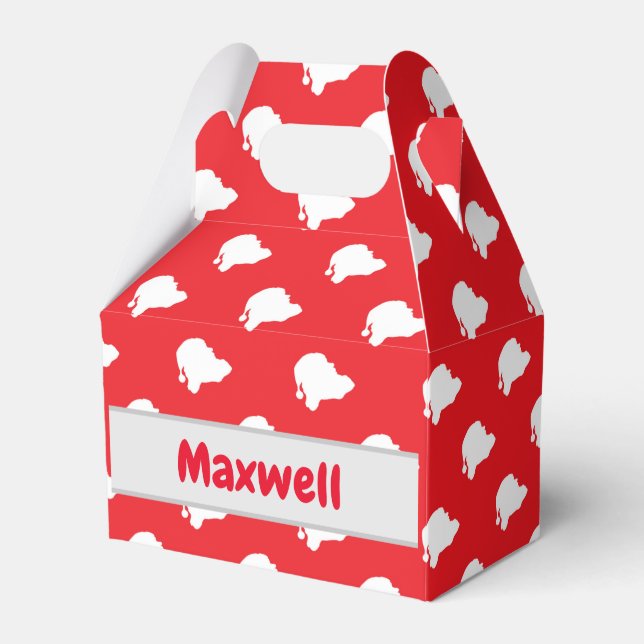 Santa Claus on red Favor Boxes (Front Side)