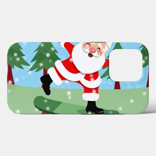 Santa claus on skateboard Case-Mate iPhone case (Back (Horizontal))