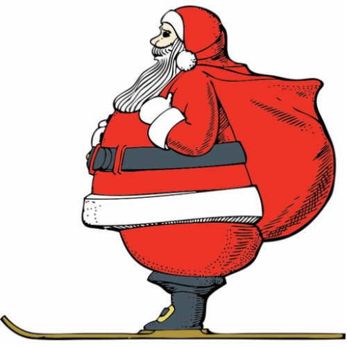 Santa Claus on ski Cutout