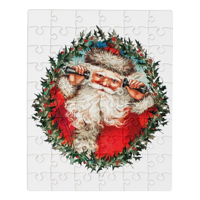 Santa Claus on string phones  Jigsaw Puzzle (Puzzle Vertical)