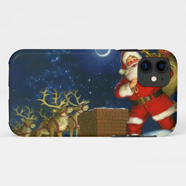 Santa Claus on the roof Case-Mate iPhone Case (Back (Horizontal))