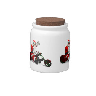 Santa Claus On Trike Candy Jar