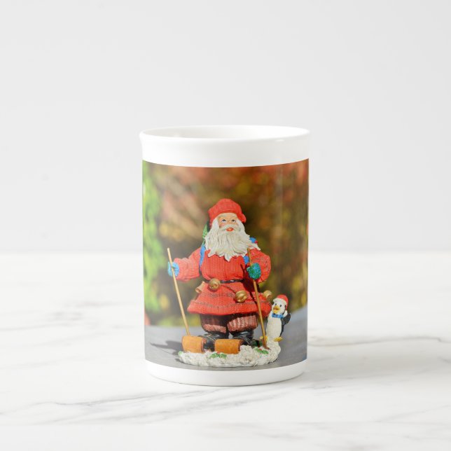 Santa Claus ornament Bone China Mug (Front)