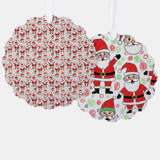 santa claus ornament card