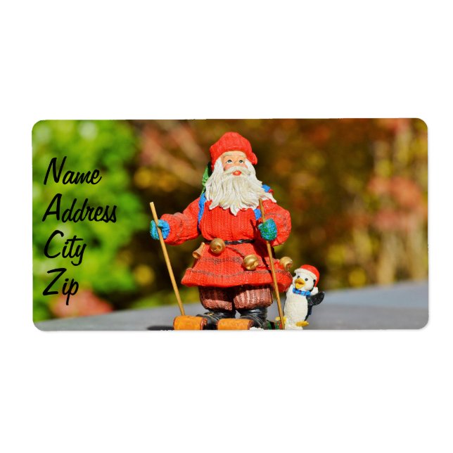 Santa Claus ornament Label (Front)