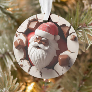 Santa Claus Ornament with Festive Cheer